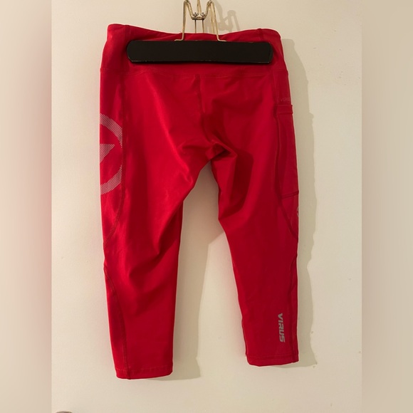 Virus Sportswear - Women’s 3/4 Compression Pant - Red - Picture 2 of 2